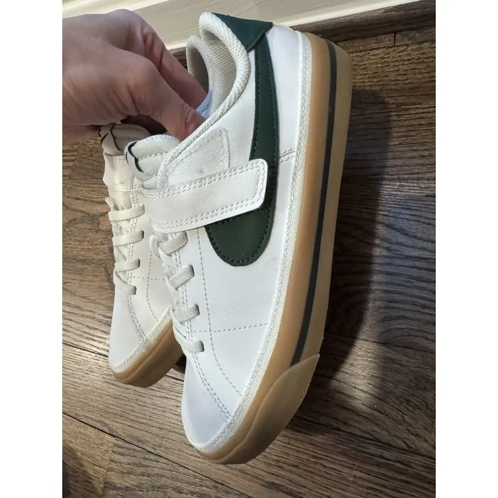 Nike Court Legacy Fir/White/Gum Lt Brown Kids Size 3 Youth Brand NEW